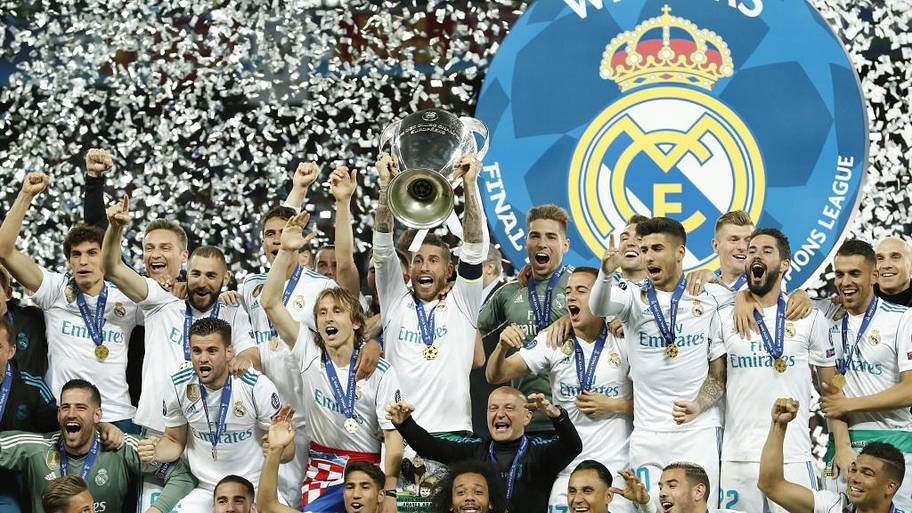 Real Madrid celebrate winning Champions League in 201