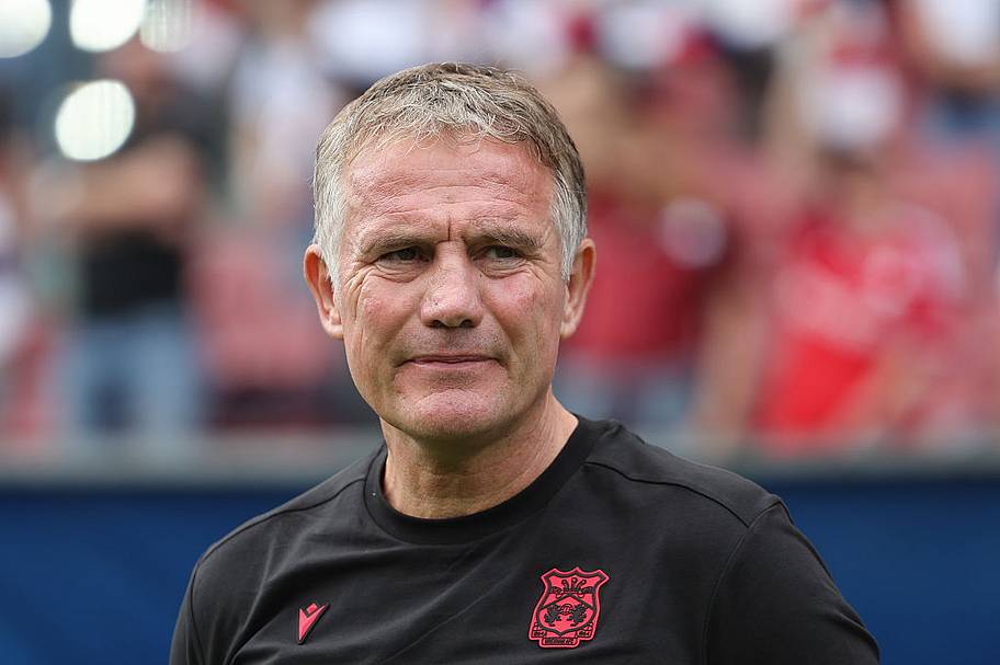 Phil Parkinson ahead of Wisla Krakow - Wrexham A.F.C. football friendly match at Henryk Reyman Municipal Stadium.