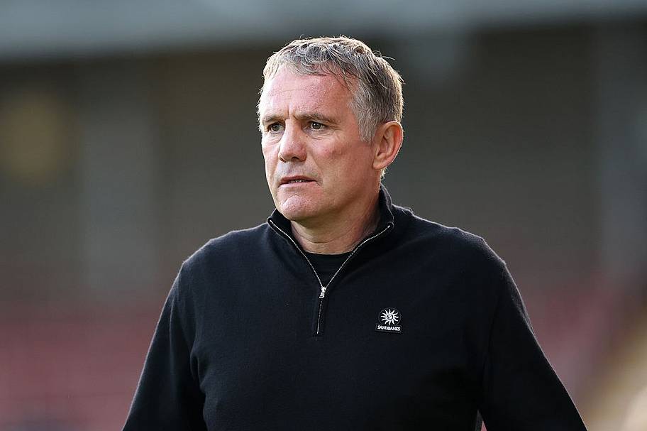 Phil Parkinson, Manager of Wrexham, looks on before the Sky Bet Championship 2026/27 match between Wrexham and Burnley.