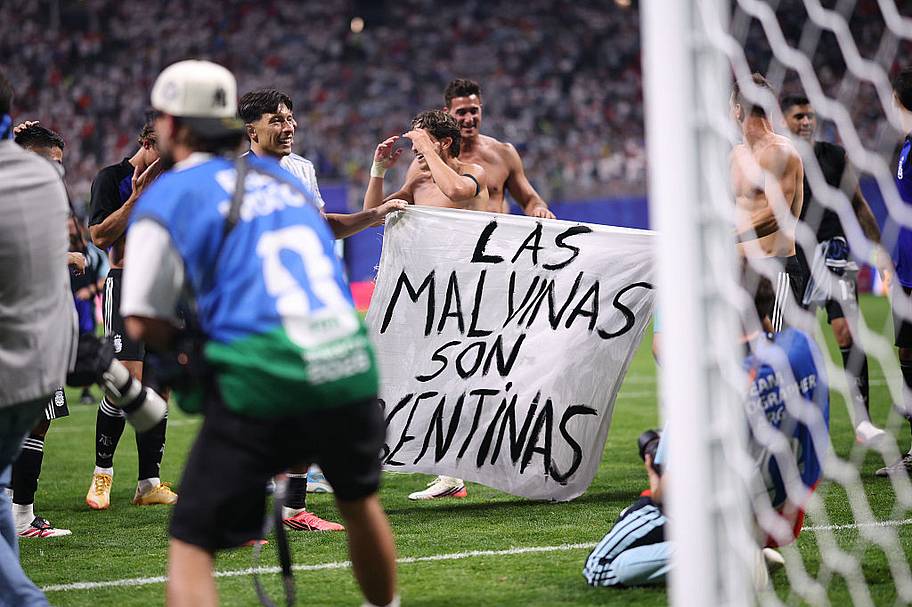 banner on the pitch