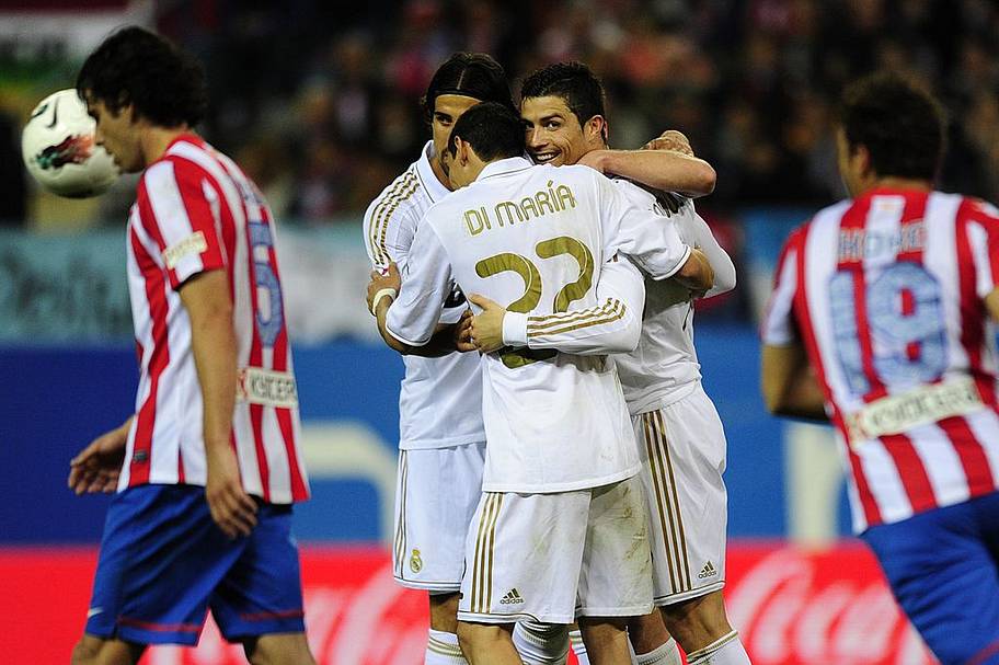 Real Madrid players celebrate