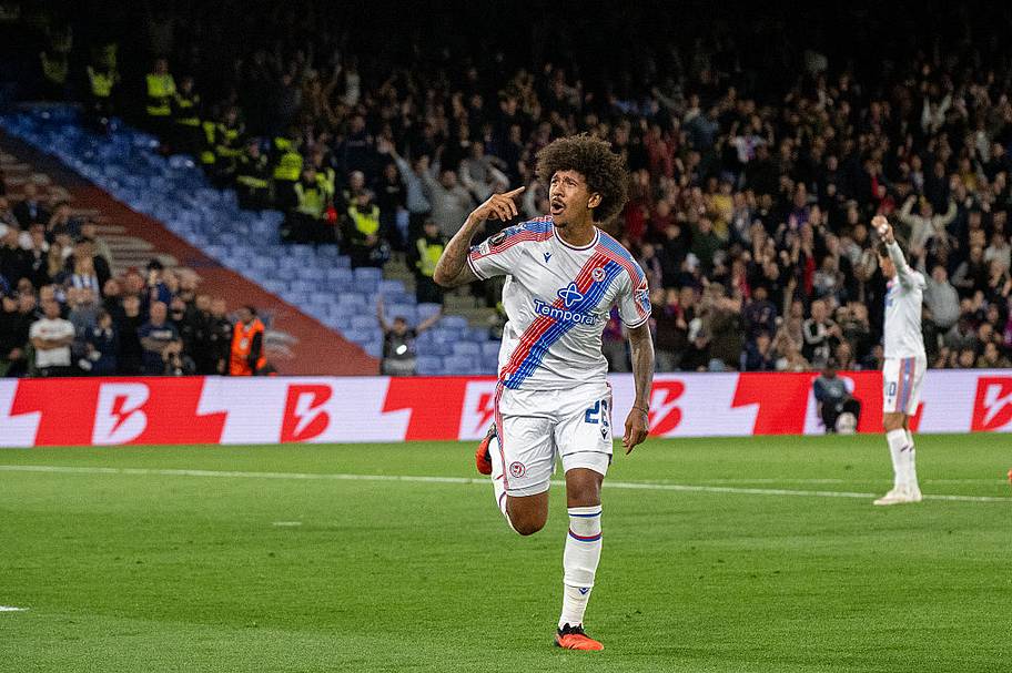 Chris Richards of of Crystal Palace celebrates after scoring goal during the UEFA Europa League 2026/27 League Phase MD1