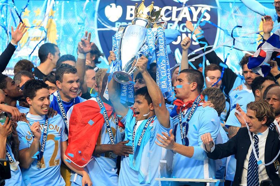 Man City celebrate Premier League title