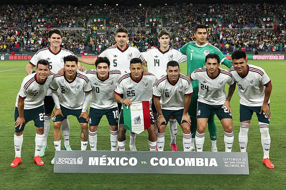 Mexico’s lineup vs. Colombia.