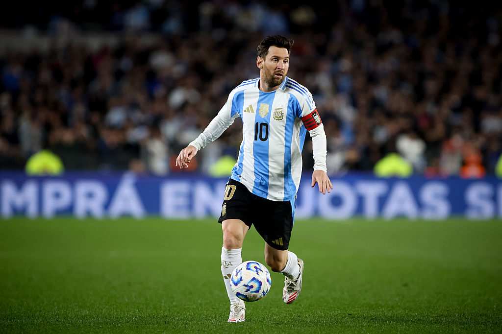 Lionel Messi in action