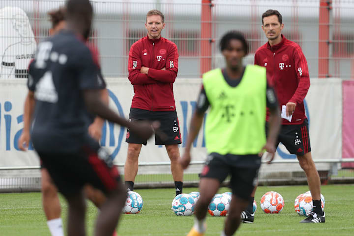 Toppmöller (r.) als Co-Trainer von Julian Nagelsmann