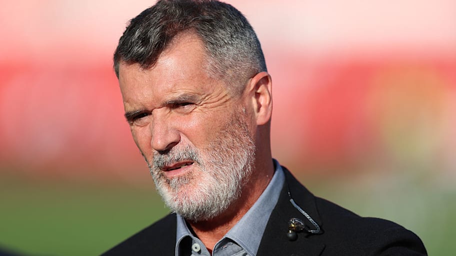 Former Manchester United and Ireland midfielder Roy Keane pictured on punditry duty at Old Trafford.