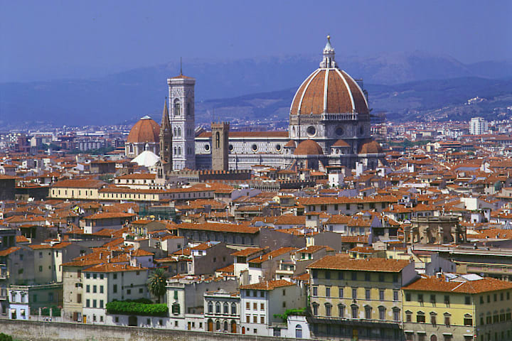 Florence from Piazzale Michaelangelo, Italy.