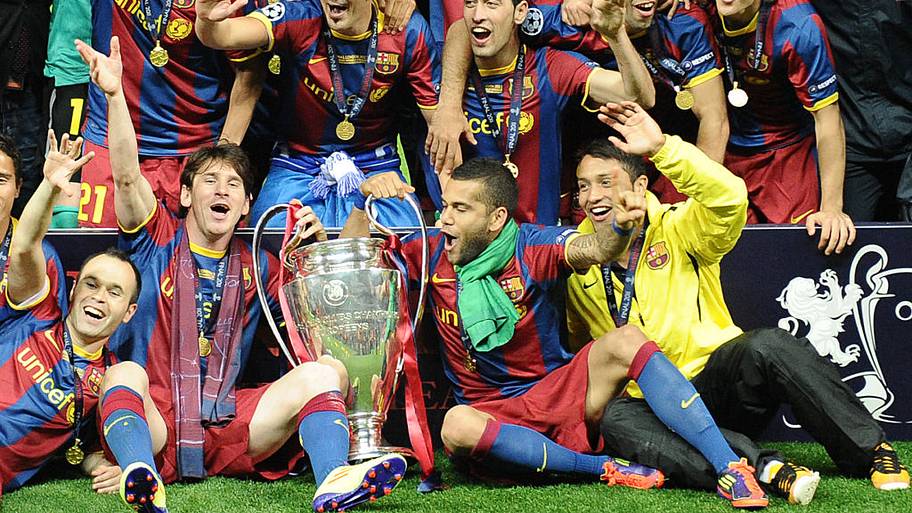 Barcelona celebrate the Champions League