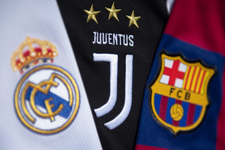 The Real Madrid, Juventus and Barcelona Club Badges