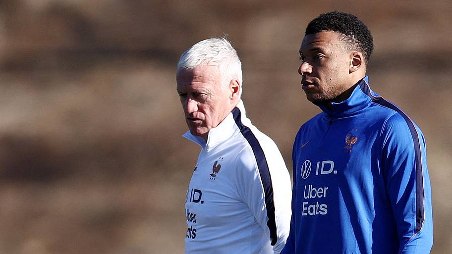 Didier Deschamps and Kylian Mbappé.