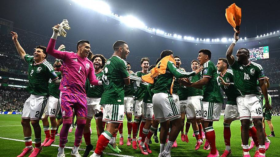 Mexico players celebrating