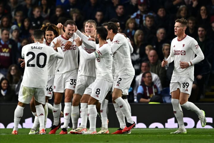 Jonny Evans, Rasmus Hojlund, Diogo Dalot, Hannibal Mejbri, Bruno Fernandes