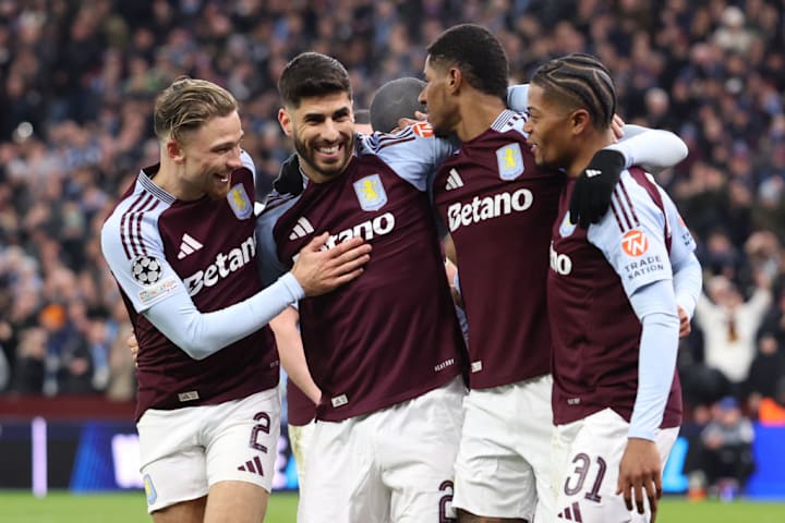 Matty Cash, Marcus Rashford, Leon Bailey, Marco Asensio