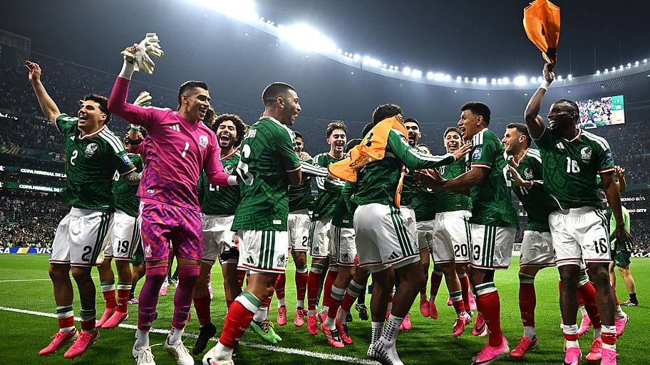 Mexico players celebrating