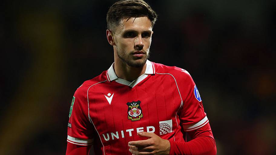 Ryan Barnett looks on during the Carabao Cup Third Round match between Wrexham and Reading.