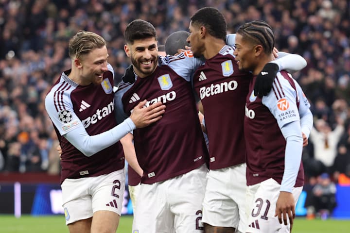 Matty Cash, Marcus Rashford, Leon Bailey, Marco Asensio