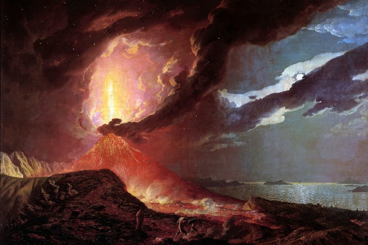 Vesuvius in eruption, 1776 by Joseph Wright of Derby