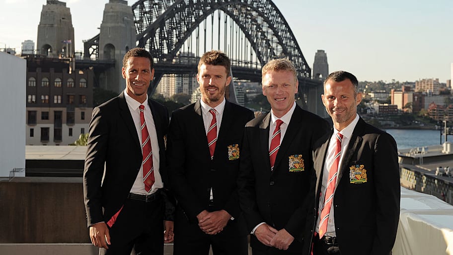 Rio Ferdinand, Michael Carrick, David Moyes, Ryan Giggs