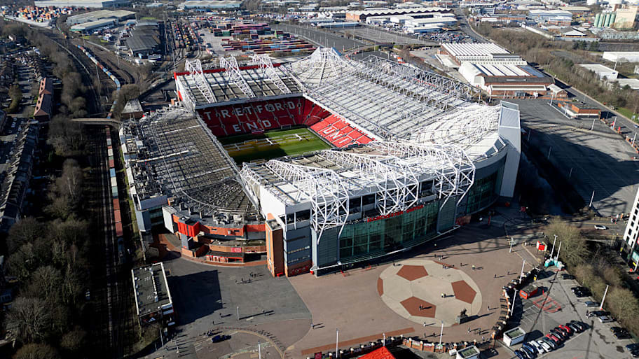 Old Trafford stadium aerial view