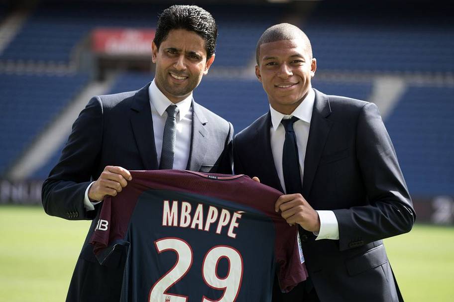 Nasser Al Khelaifi, Kylian Mbappe, 2017
