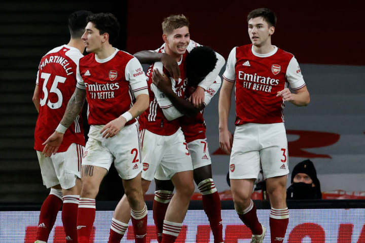 Kieran Tierney, Emile Smith Rowe, Hector Bellerin, Gabriel Martinelli, Bukayo Saka