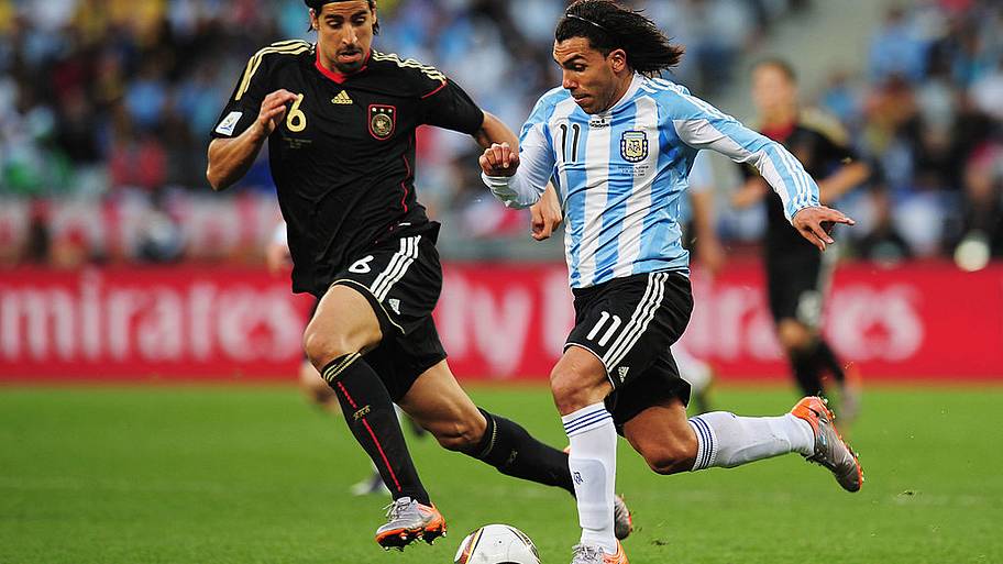 Sami Khedira and Carlos Tevez