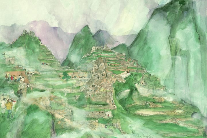 A painting of Machu Picchu by Franklin McMahon