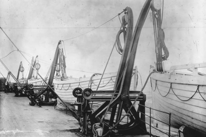 Lifeboats aboard the 'Titanic'