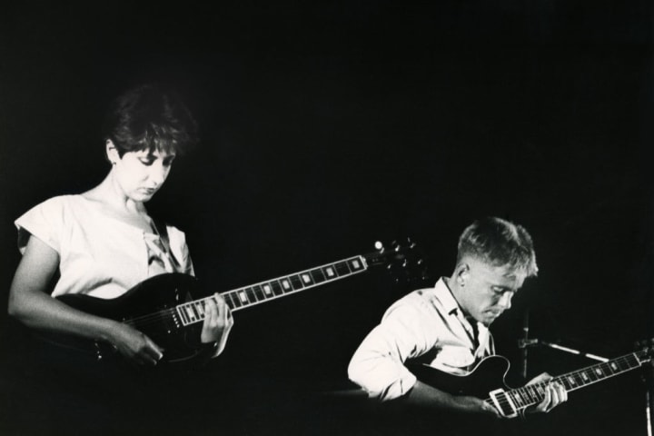 New Order's Gillian Gilbert and Bernard Sumner.