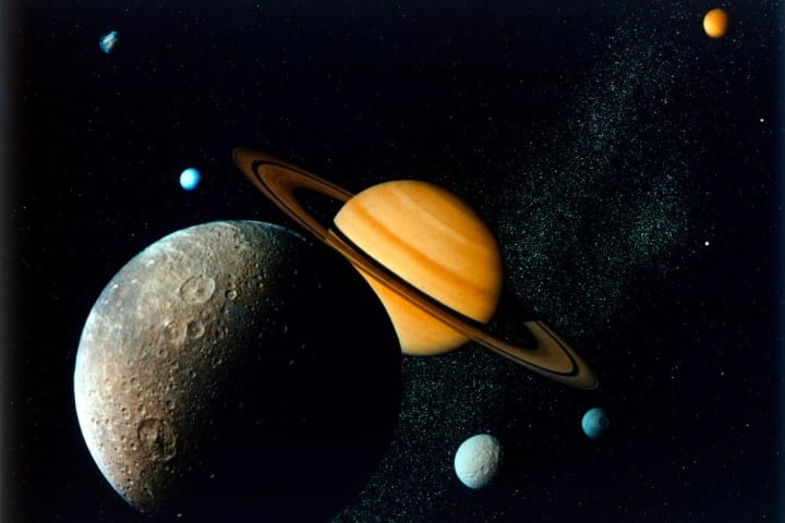 Saturnian System From Voyager 1