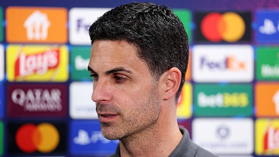 Mikel Arteta talking