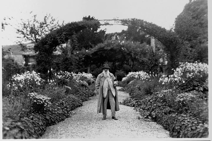 Claude Monet In His Garden At Giverny