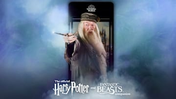 Photo: Wizarding World app - a Harry Potter and Fantastic Beasts mobile companion.. Dumbledore App Image.. Image Courtesy Wizarding World Digital, Pottermore Publishing & Warner Bros. Entertainment