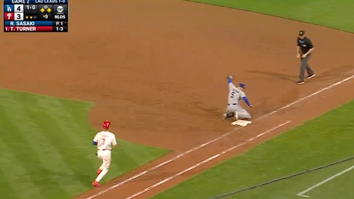 Freddie Freeman saved the Dodgers in Game 2 with a heroic defensive play on the final out vs. the Phillies. 