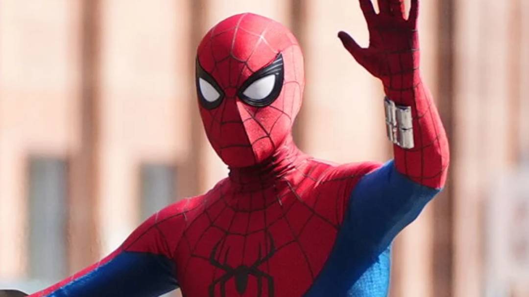 Tom Holland as Peter Parker on set of Spider-Man: Brand New Day in Glasgow.