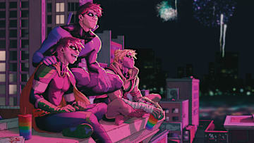 DC’s Pride-themed variant covers. Image courtesy DC Comics