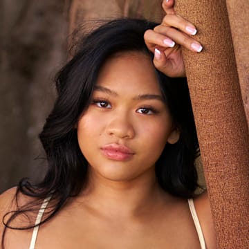 Suni Lee was photographed by Ben Horton at The Boca Raton. Swimsuit by bond-eye.