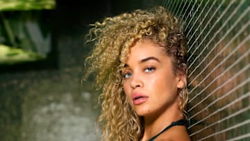 Jasmine Sanders was photographed by Derek Kettela in Zurich, Switzerland. 