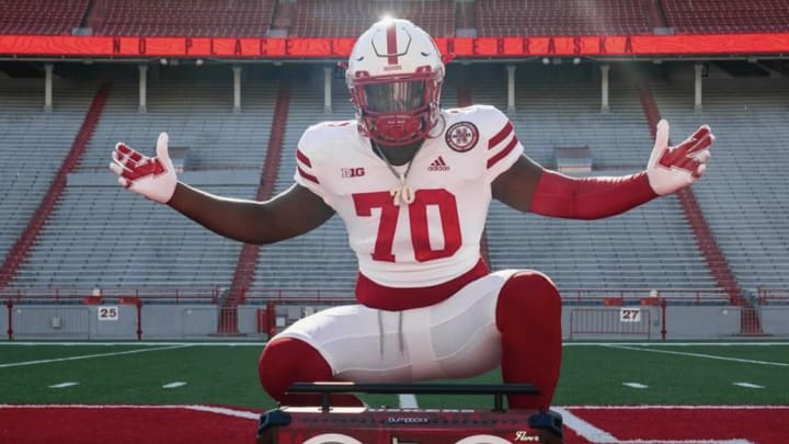 5-star offensive tackle David Sanders Jr. on a visit to Nebraska