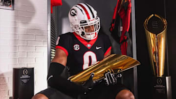 2026 recruiting prospect Nick Abrams II during a recruiting visit to The University of Georgia.