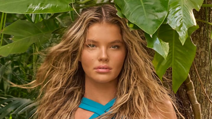 Ellie Thumann was photographed by Yu Tsai in Mexico. Swimsuit by Ola Vida.