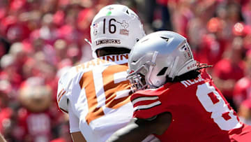Buckeyes linebacker Arvell Reese pressured Longhorns quarterback Arch Manning all day in their matchup on Saturday.