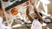 Ron Holland slams home a dunk in the 2022 Les Schwab Invitational in Hillsboro, Oregon playing for Duncanville High School, then the No. 1 ranked team in the country.