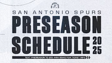 The San Antonio Spurs announced their 2025 NBA preseason slate Monday afternoon.