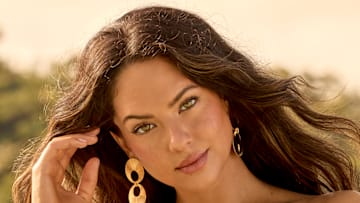 Christen Goff was photographed by Yu Tsai in Jamaica. Earrings by Brinker + Eliza. 