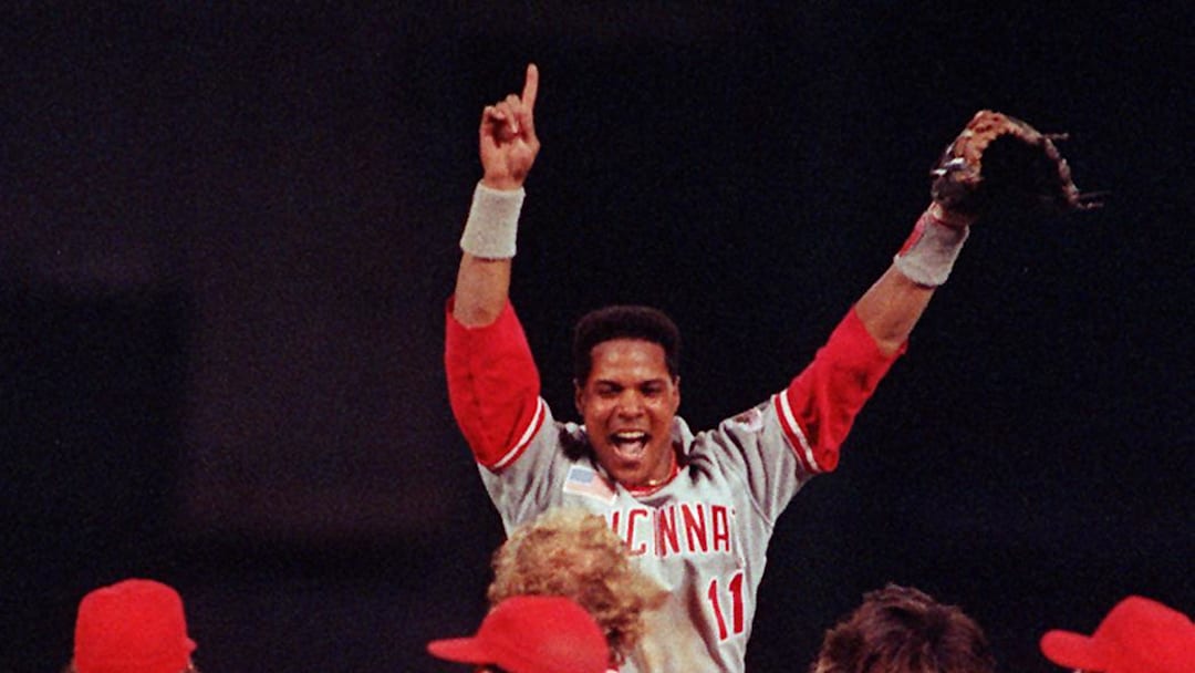 Text: world series /oct. 1990; barry larkin leaps in celebration after the reds sweep oakland to win the 1990 world series. cincinnati enquirer photo by gary landers. gl
Text World Series Oct 1990 Barry Larkin Leaps In Celebration After The Reds Sweep Oakland To Win The 1990 World Series Cincinnati Enquirer Photo By Gary Landers Gl Text: world series /oct. 1990; barry larkin leaps in celebration after the reds sweep oakland to win the 1990 world series. cincinnati enquirer photo by gary landers. gl
Text World Series Oct 1990 Barry Larkin Leaps In Celebration After The Reds Sweep Oakland To Win The 1990 World Series Cincinnati Enquirer Photo By Gary Landers Gl