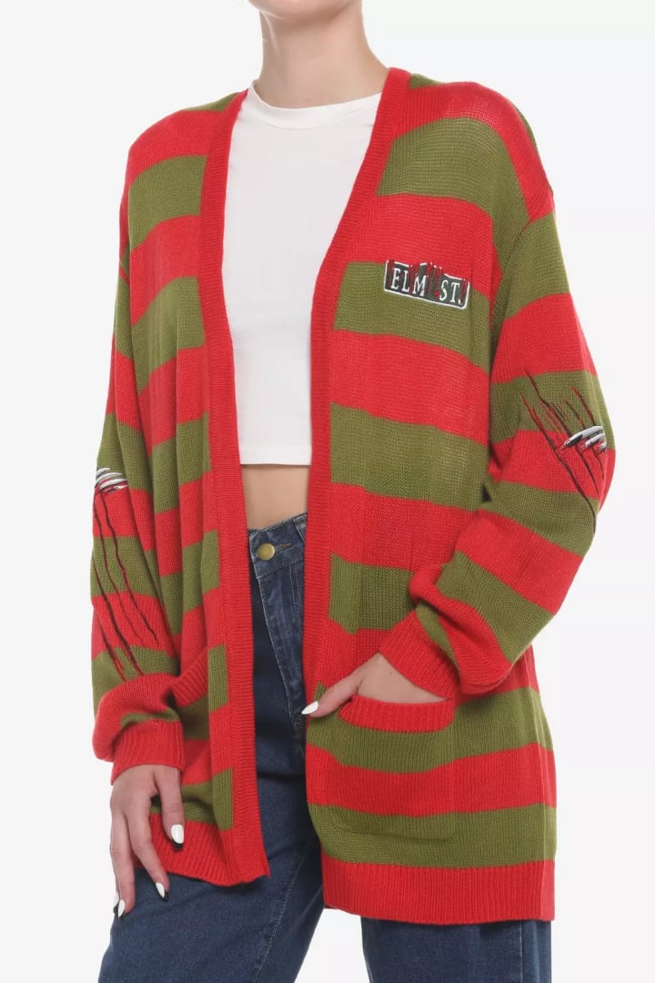 Best gifts for slasher movie lovers: A Nightmare On Elm Street Freddy Cardigan