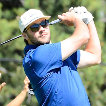 Josh Allen takes a swing at American Century Championship