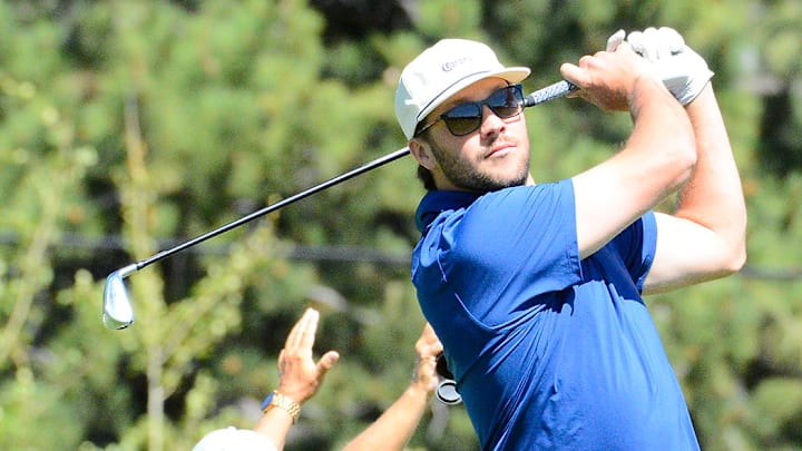 Josh Allen takes a swing at American Century Championship